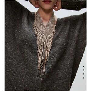 Zara jewel cascade necklace limited edition